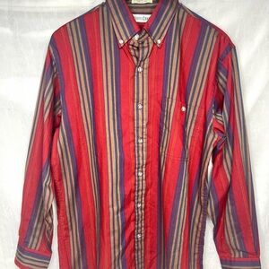 Vtg Steeplechase Shirt Western Cowboy Striped Button Down Rodeo Mens Sz Medium